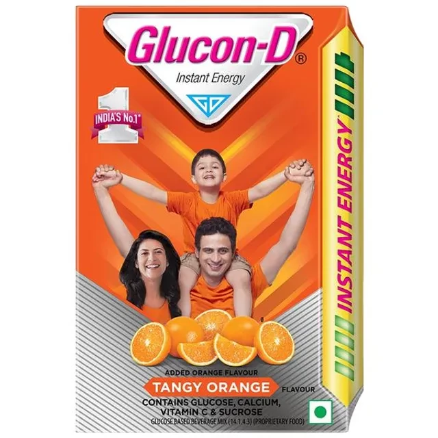 Glucon-D Instant Energy Health Drink - Tangy Orange, 450 g Refill-2.webp